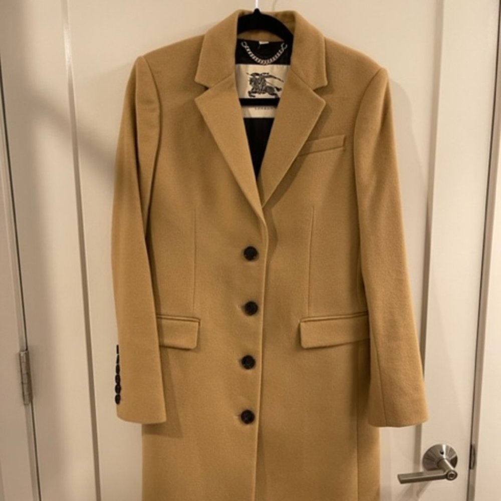 Burberry London Cashmere Single Breasted Coat